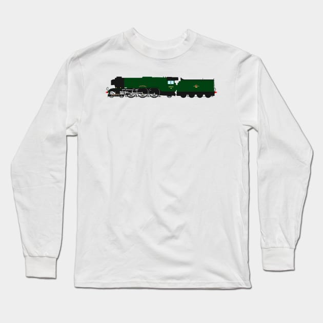 Flying Scotsman Steam Locomotive 60103 LNER A3 Long Sleeve T-Shirt by ontherails